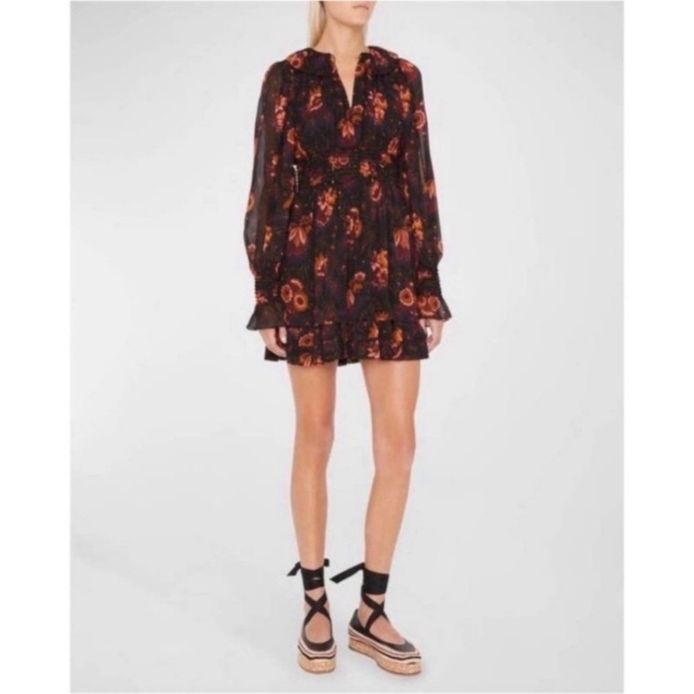 ULLA JOHNSON Adara Silk Mini Dress Sz 10